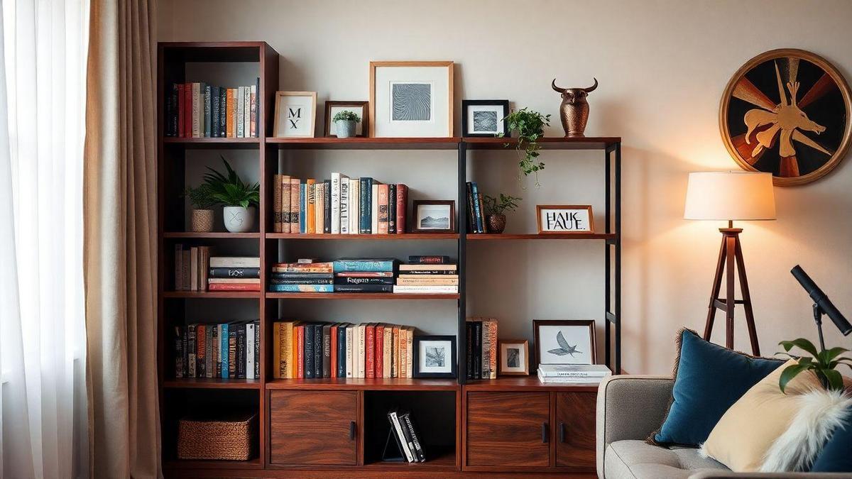 How can shelves be both decorative and functional?