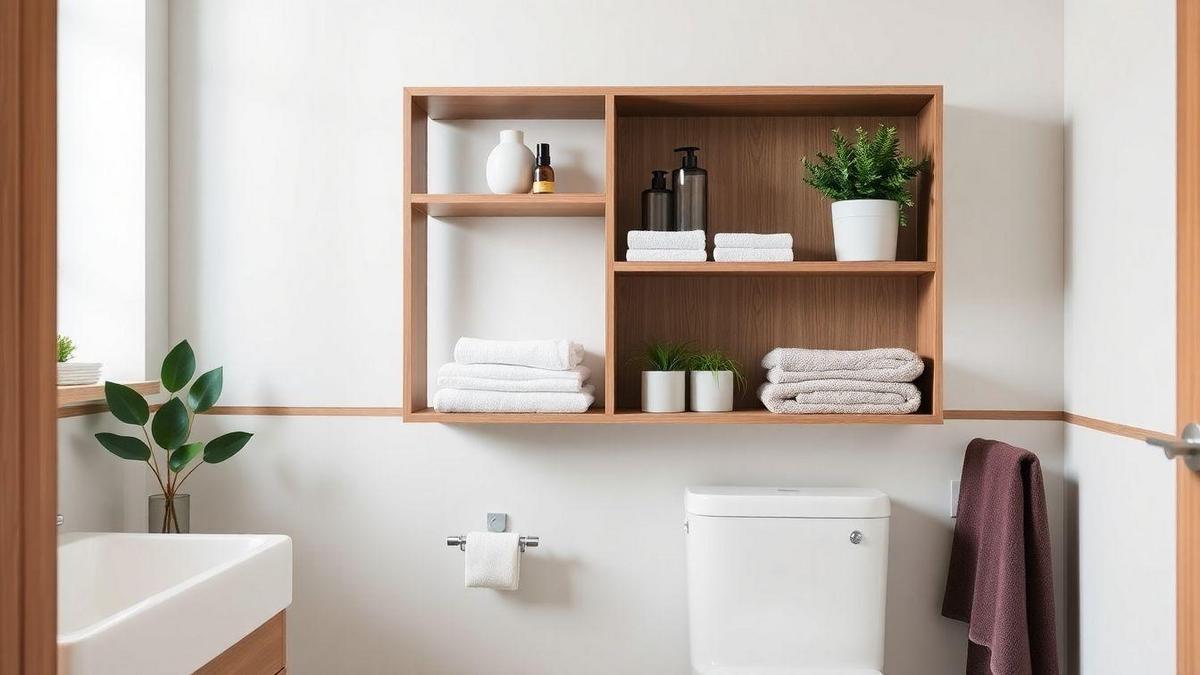 Over-the-toilet storage that doesn’t look cluttered Over-the-toilet storage that doesn’t look cluttered