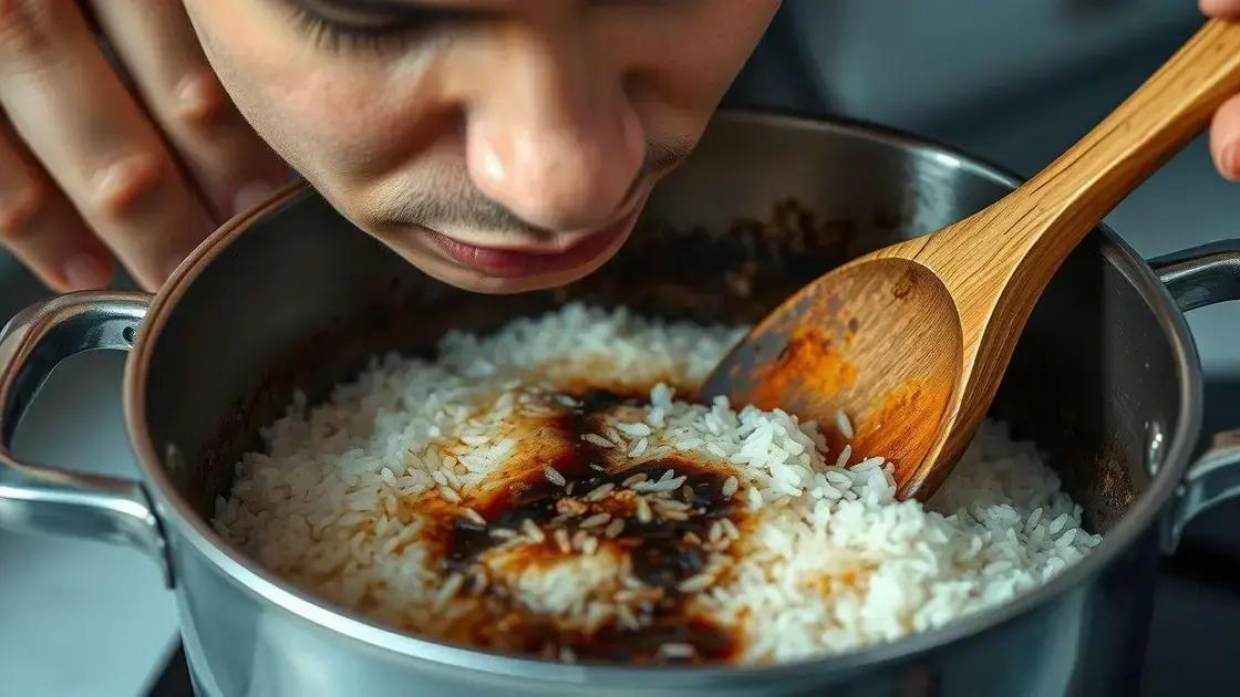 Como identificar quando o arroz queimou demais Como identificar quando o arroz queimou demais
