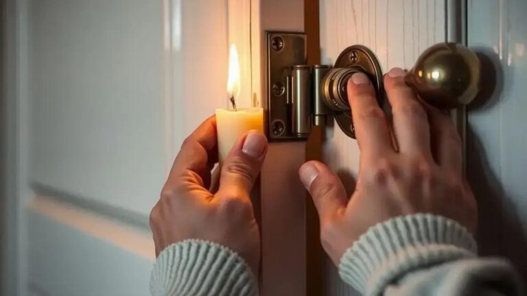 Esse truque com vela acaba com porta rangendo em segundos