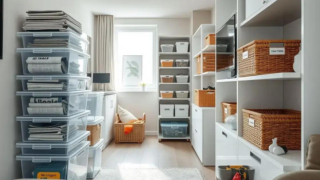 Smart use of storage bins and baskets Smart use of storage bins and baskets