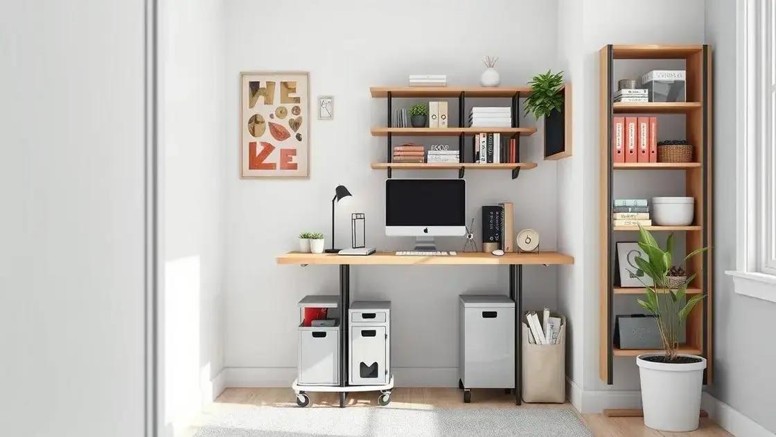 Storage solutions for tight work areas Storage solutions for tight work areas