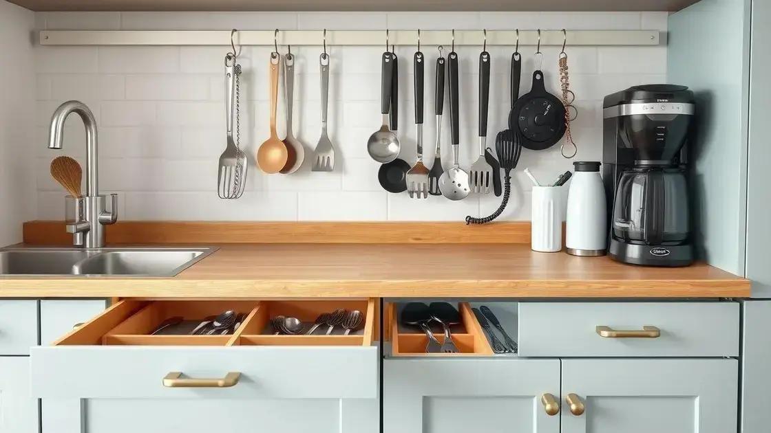 Organização de utensílios e eletrodomésticos mais usados Organização de utensílios e eletrodomésticos mais usados